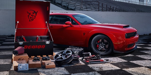  The Demon Crate included equipment to modify the Challenger SRT Demon.
