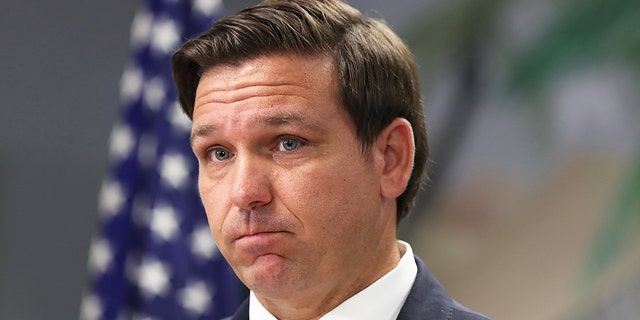 Florida Gov. Ron DeSantis announces that he wants to raise the minimum starting salary for teachers during a press conference held at Bayview Elementary School on October 07, 2019 in Fort Lauderdale, Florida. The Governor’s proposed 2020 budget recommendation will include a pay raise for more than 101,000 teachers in Florida by raising the minimum salary to $  47,500. 