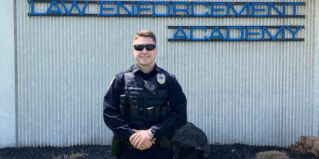 Elwood Police Officer Noah Shahnavaz in an undated photo.