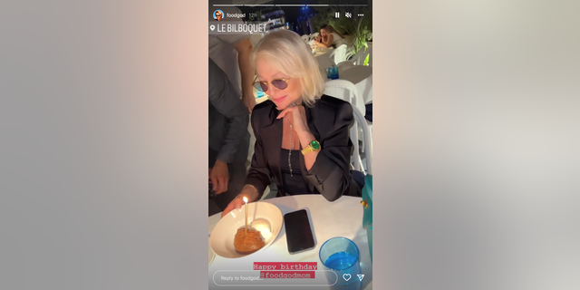 Foodgod's mom is pictured here at Le Bilboquet.