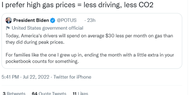 State Department 'bureaucrat': 'I prefer high gas prices' because of less emissions 2 gas