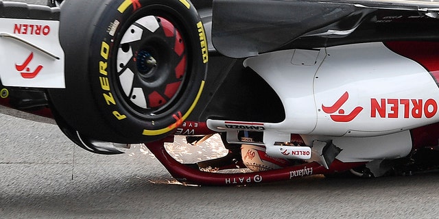The Halo protected Zhou's head despite the apparent failure of the vehicle's roll hoop.