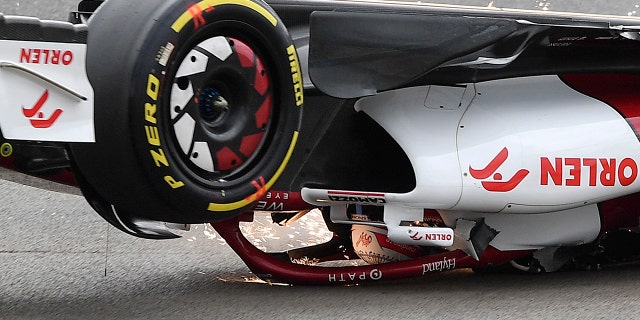 The Halo protected Zhou's head despite the apparent failure of the vehicle's roll hoop.
