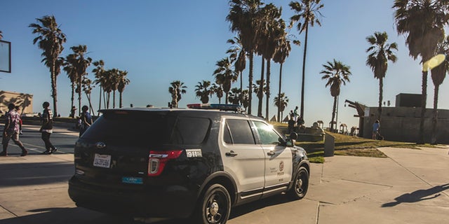 Los Angeles, USA - April 17, 2016: An editorial stock photo of the Venice beach boardwalk in Los Angeles. Los Angeles police said a man has been arrested in connection with the April murder of a couple inside a Venice Beach home. 