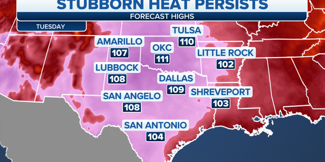 Heat wave affecting several states.