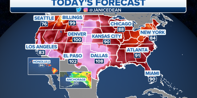 Weather outlook for July 18, 2022.