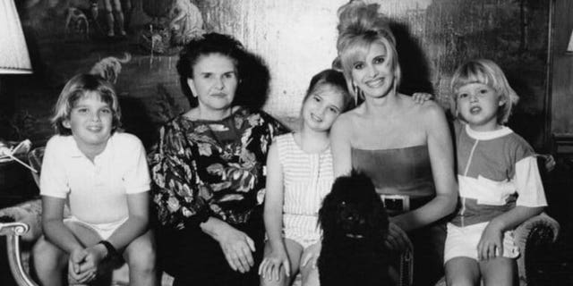 Ivana Trump with her mother and her children, Ivanka, Eric and Donald Jr.