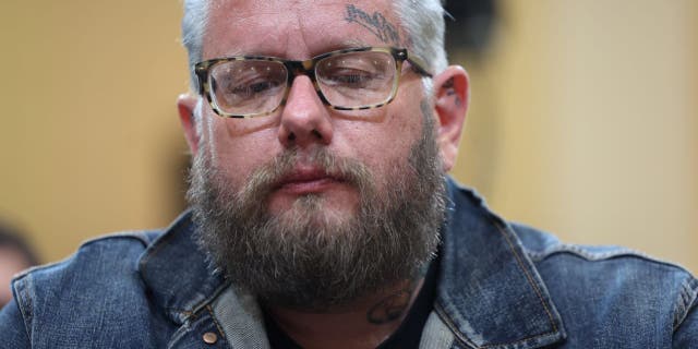 Jason Van Tatenhove, who served as national spokesman for the Oath Keepers and as a close aide to Oath Keepers founder Stewart Rhodes, testifies during the seventh hearing by the House Select Committee to Investigate the January 6 Attack