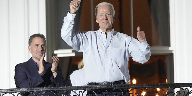 U.S. President Joe Biden acknowledges attendees during a Fourth of July event on the South Lawn of the White House in Washington, D.C., US, on Monday, July 4, 2022. Biden said he spoke with officials in Illinois after a mass shooting in a suburb of Chicago and pledged federal law enforcement assistance in finding the gunman. Photographer: Chris Kleponis/CNP/Bloomberg via Getty Images