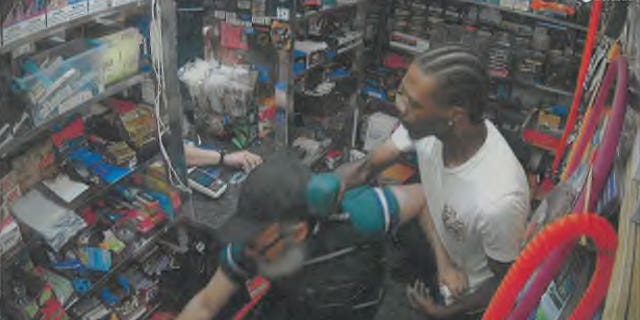 A still from surveillance video included in court documents showed Jose Alba tried to avoid a confrontation.