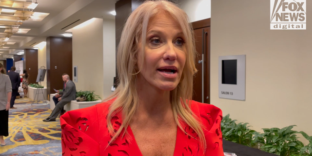 Former Trump adviser Kellyanne Conway speaks with Fox News Digital at the America First Agenda Summit in Washington, D.C.