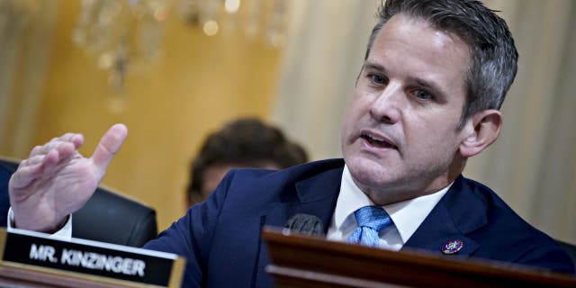 Representative Adam Kinzinger, a Republican from Illinois, speaks during a hearing of the Select Committee to Investigate the January 6th Attack on the US Capitol in Washington, D.C. on Thursday, July 21, 2022. 