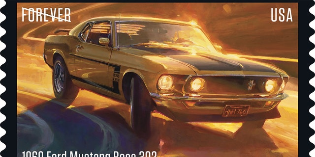 The 1969 Ford Mustang Boss 302 is powered by a 302 cubic-inch V8.