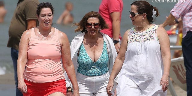 House Speaker Nancy Pelosi, D-Calif., walks the beach in Italy over Independence Day weekend.