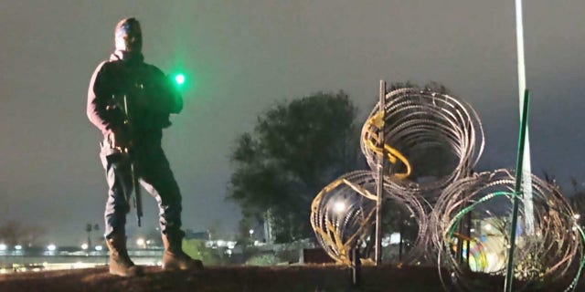A Patriots for America member patrols the U.S. border in Texas.