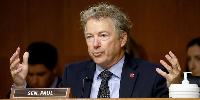 Sen. Rand Paul, R-Ky., speaks during the COVID Federal Response Hearing on Capitol Hill, June 16, 2022.