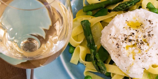 Pair this wine with burrata for a twist on National Wine and Cheese Day.