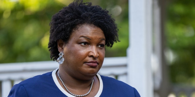 Democratic Georgia gubernatorial candidate Stacey Abrams is seen ahead of a rally in Reynolds, Georgia as she campaigns against incumbent Governor Brian Kemp (R-GA) on June 4, 2022.
