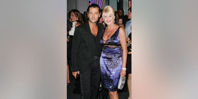 Ivana Trump and Rossano Rubicondi at the opening of the Cavalli New York Flagship Store.