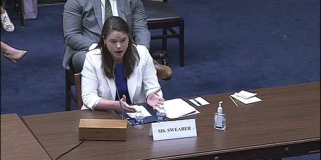 Heritage Foundation legal fellow Amy Swearer at congressional hearing in June.