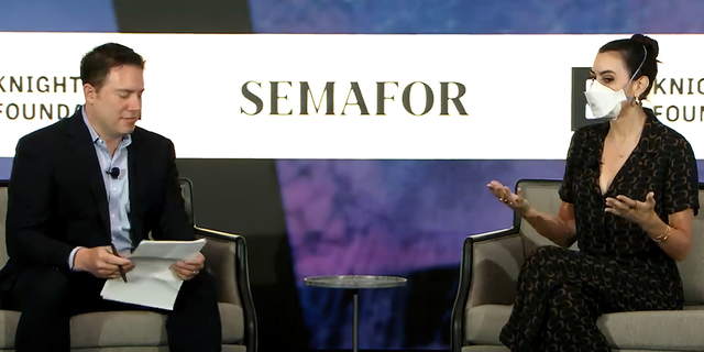 Washington Post journalist Taylor Lorenz speaks with Ben Smith at Semafor's "Signal &amp; Noise: Polarization &amp; Trust in News" event. 