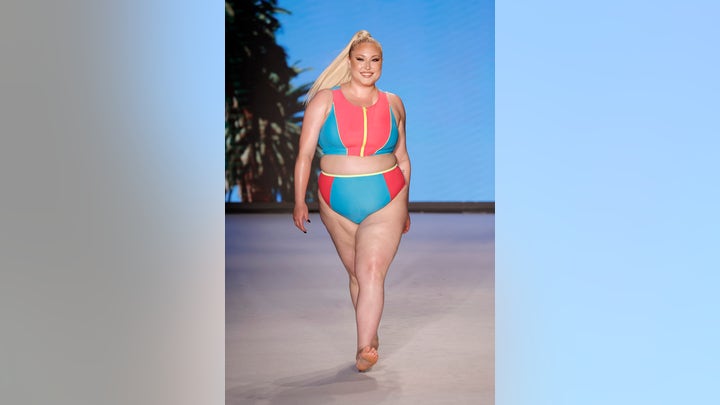 Hayley Hasselhoff, model and David Hasselhoff’s daughter, celebrates her curves on runway for Miami Swim Week