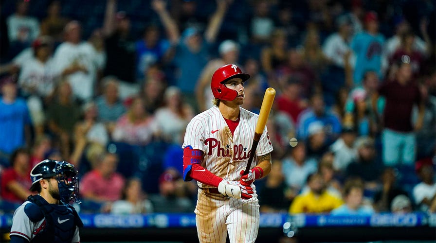 Bryson Stott of the Philadelphia Phillies hits a double in the fourth  News Photo  Getty Images