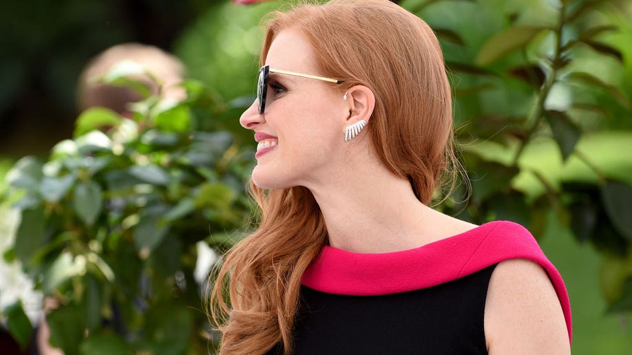 Jessica Chastain at "The 355" photo call in 2018