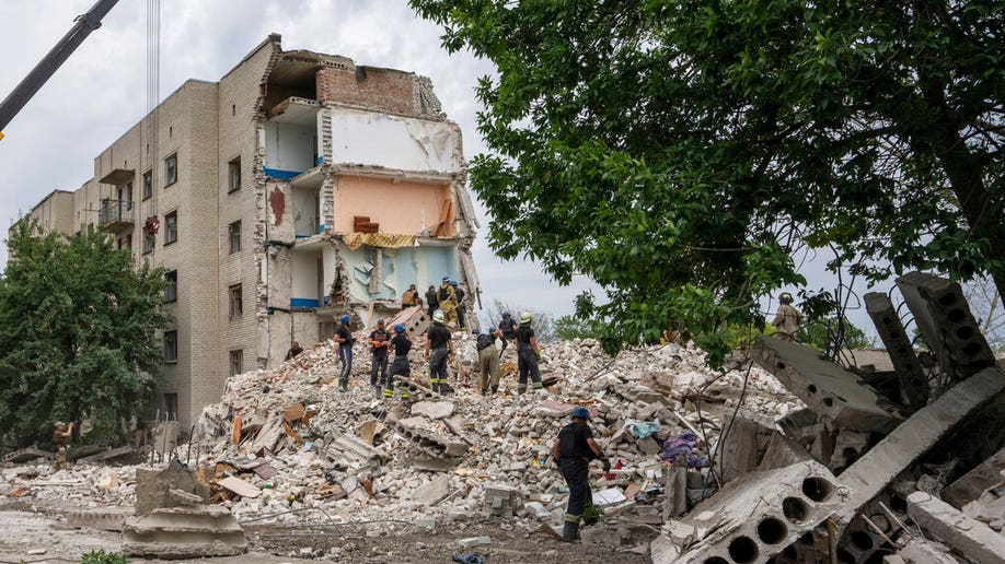 Ukraine apartment missile strike destroyed