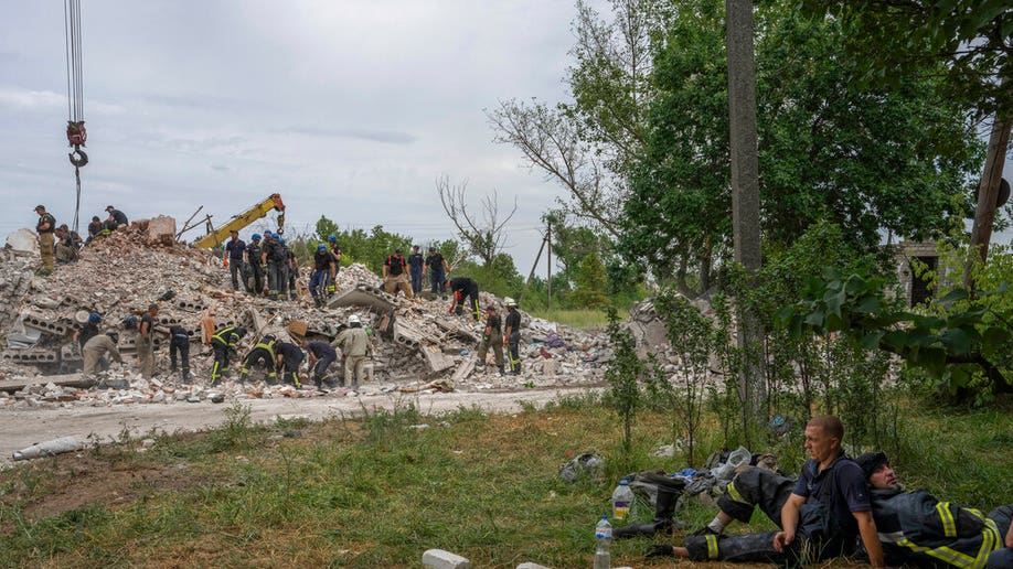 Ukraine apartment wreckage site