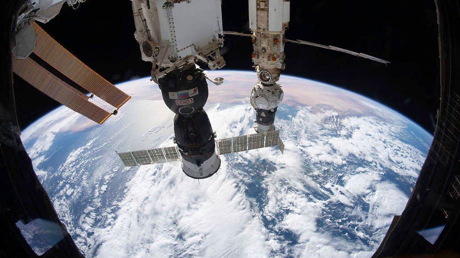 NASA, the International Space Station orbited 264 miles above the Tyrrhenian Sea with the Soyuz MS-19 crew ship docked to the Rassvet module and the Prichal module, still attached to the Progress delivery craft, docked to the Nauka multipurpose module