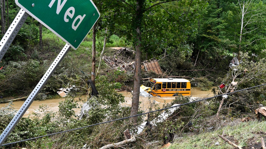 School bus in Kentucky floods 
