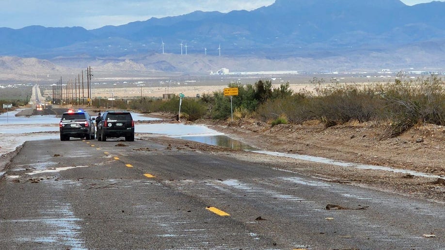 flooded roadway in Golden Valley, Arizona
