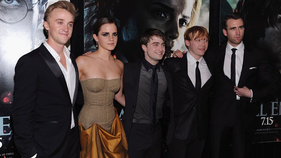 Tom Felton, Emma Watson, Daniel Radcliffe, Rupert Grint et Matthew Lewis