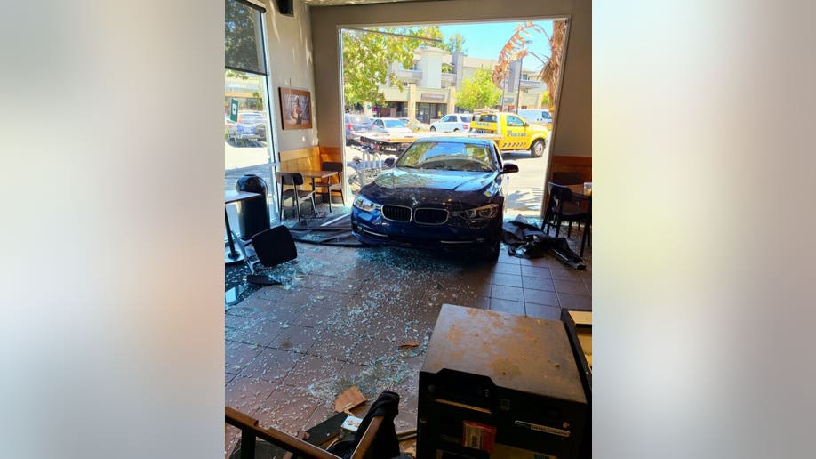 Car crashed into a Starbucks