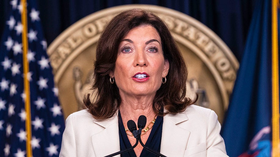 Kathy Hochul speaks about abortion access in July remarks