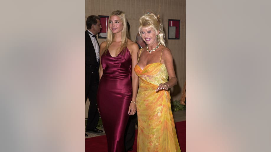 Ivana Trump with daughter Ivanka Trump during Red Cross Ball 2002