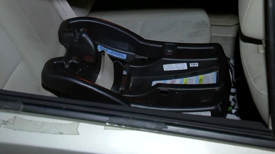 Baby carseat holder in car involved in Philadelphia shooting
