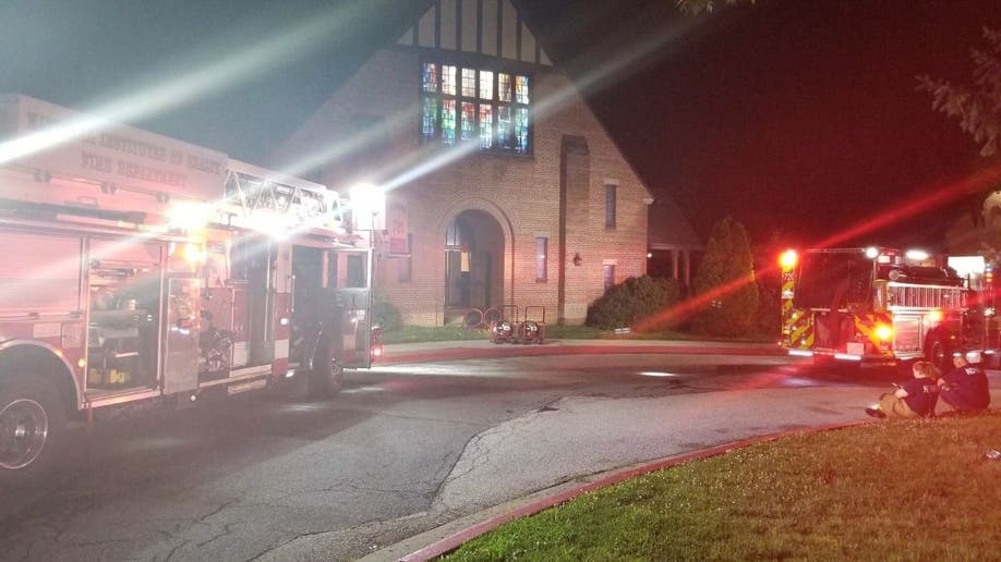 Catholic church set on fire