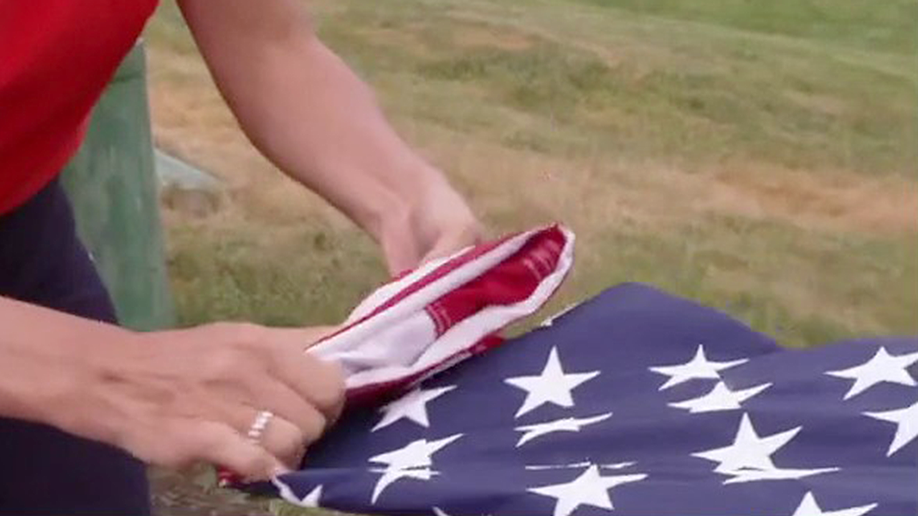 american flag folding