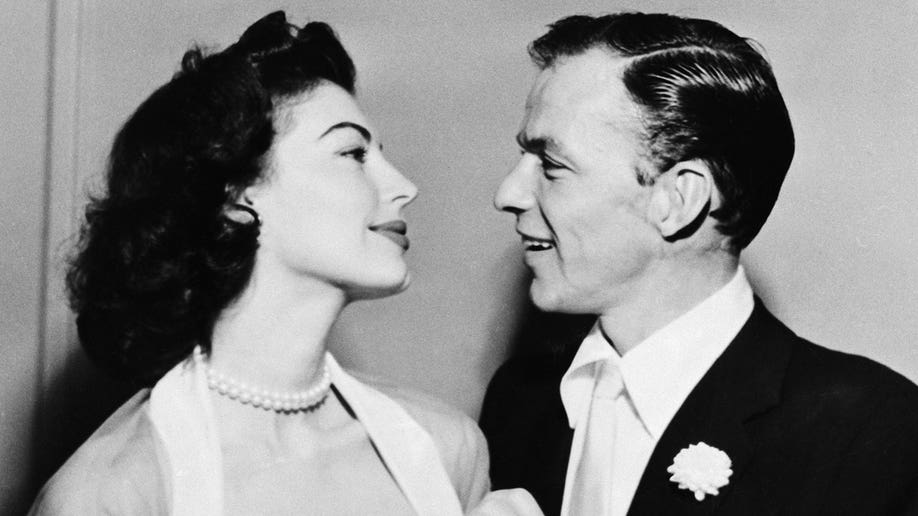 Frank Sinatra and Ava Gardner together after their wedding in 1951.