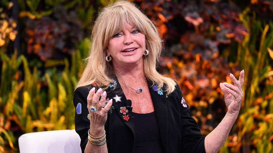 76-year-old Goldie Hawn speaks at a conference in May 2022