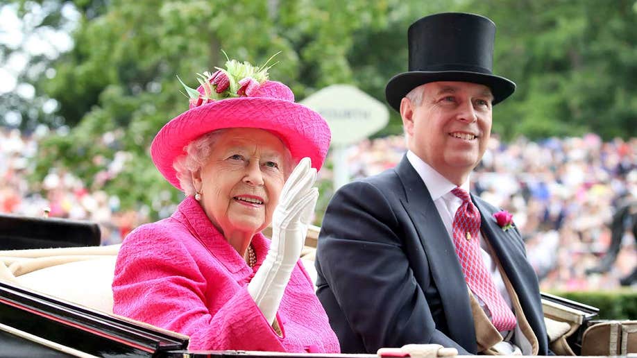 Queen Elizabeth II with her son Prince Andrew in 2017