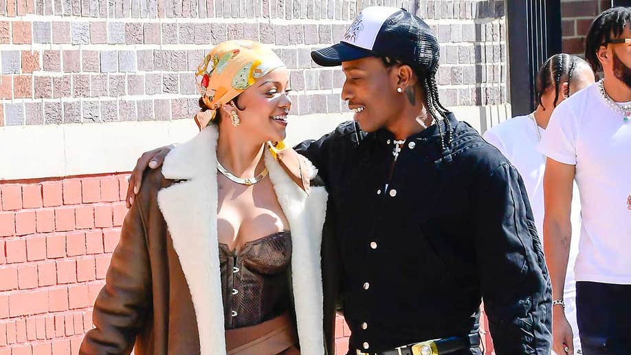 Rihanna and rapper ASAP Rocky filming a music video