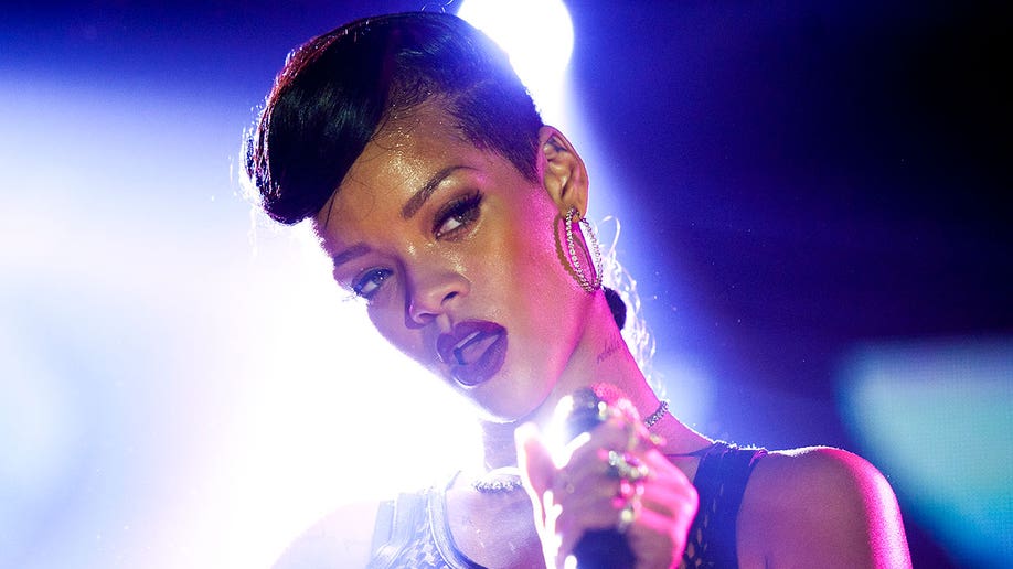Rihanna performing songs