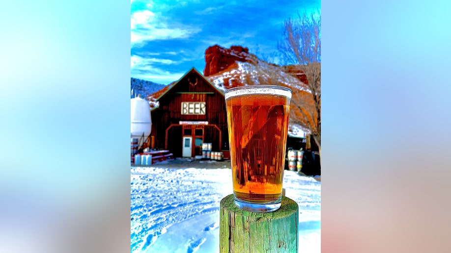 Ten Sleep Brewery and beer in snow