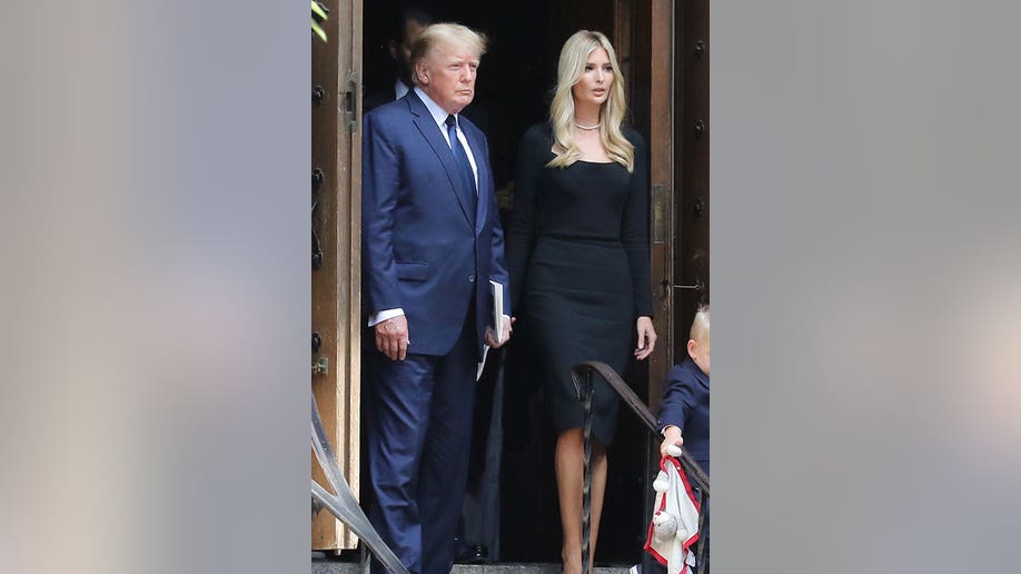 Donald and Ivanka go down the stairs