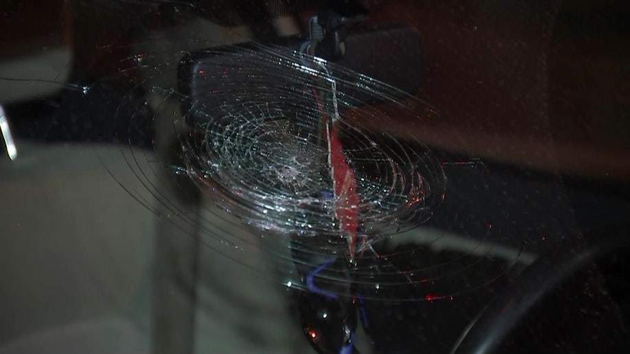 Broken glass from Philadelphia shooting