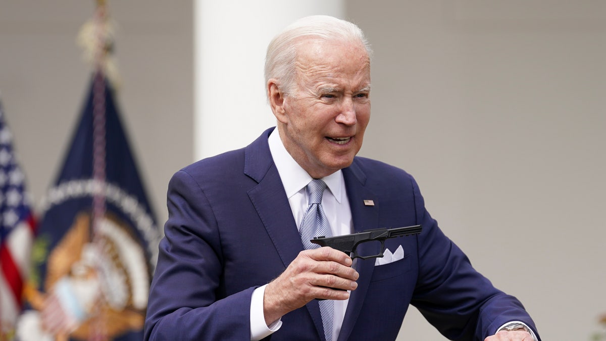 Biden holding ghost gun