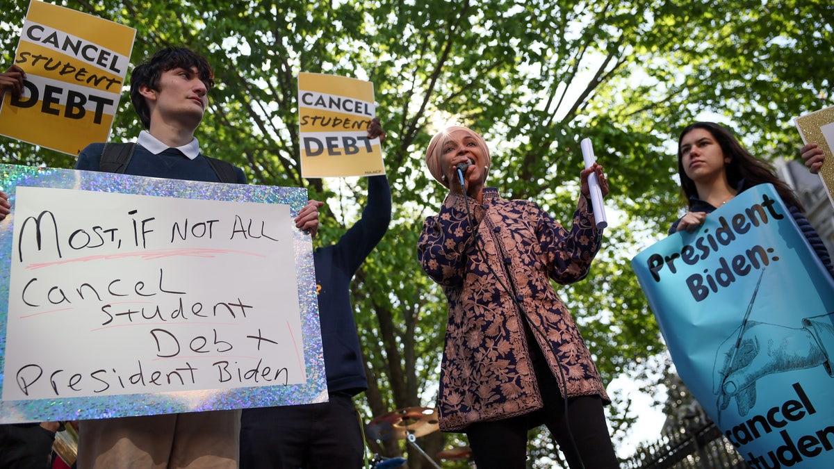 student debt protest